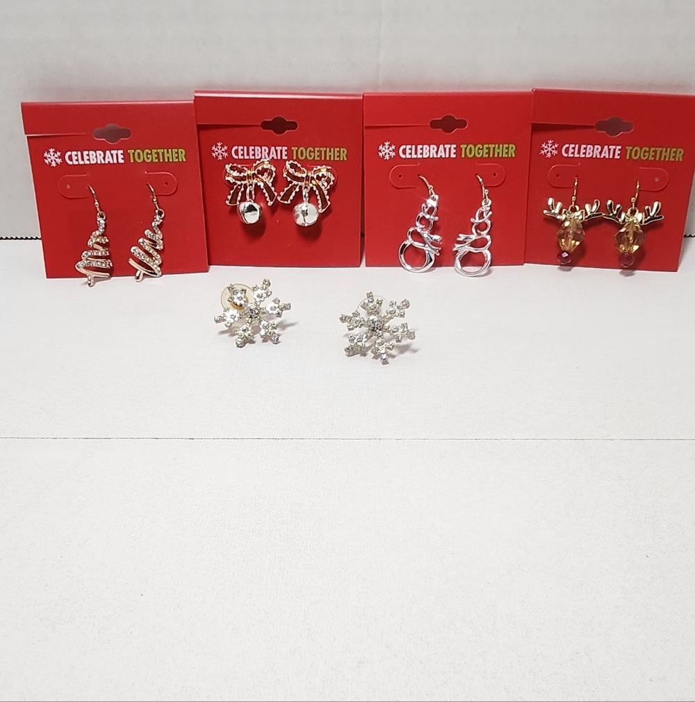 Christmas Earrings 5 Pairs
